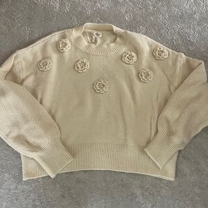 JESSICA SIMPSON Embroidered Sweater - M - Feminine - NWOT
Cream Size M